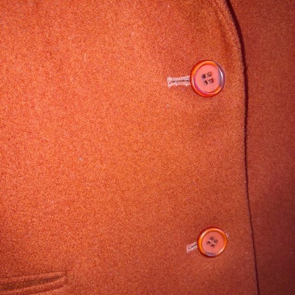 LL Bean Women’s Rust Wool-Blend Blazer Jacket Size 12 – Autumn Winter Classic - Picture 6 of 7
